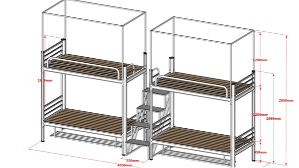 學(xué)生雙層床的尺寸一般是這樣的
